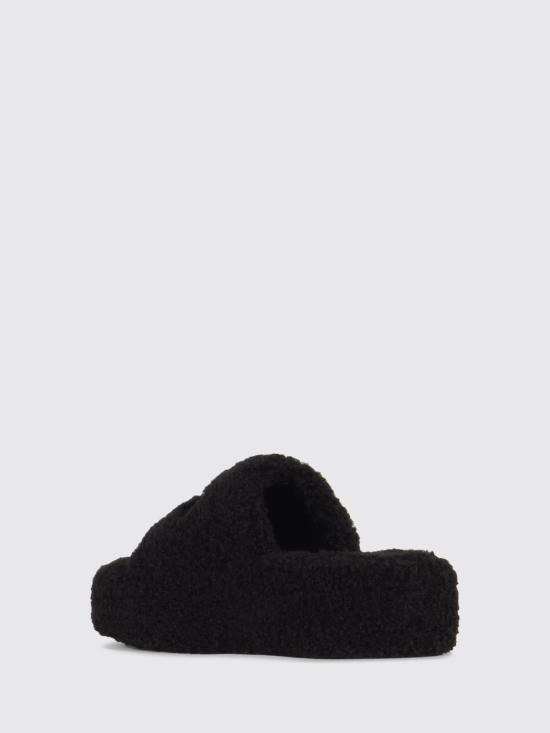 26FW 발렌시아가 퍼리 플랫폼 슬라이더 762826W14C2 1096 Black - BALENCIAGA