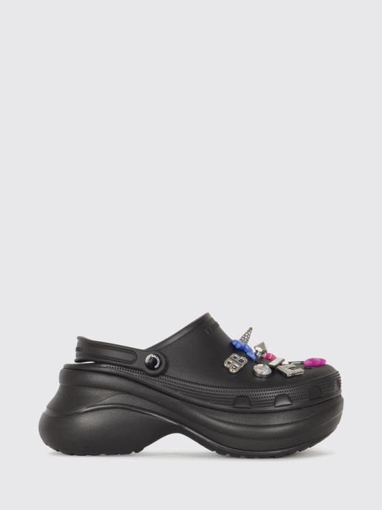 26FW 발렌시아가 x 크록스 지비츠 샌들 720762W0FOW 1000 Black