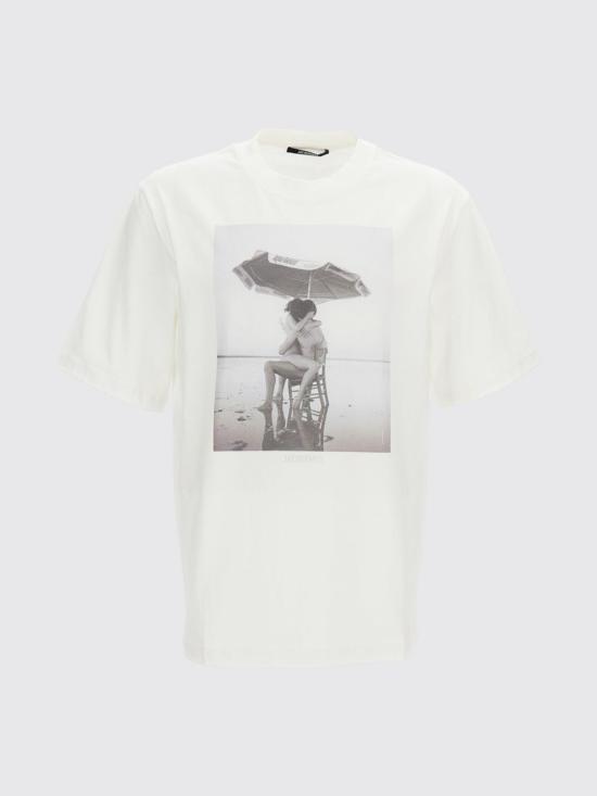 26FW 자크뮈스 반팔 티셔츠 TSU00350AJ00289 1OR White - JACQUEMUS
