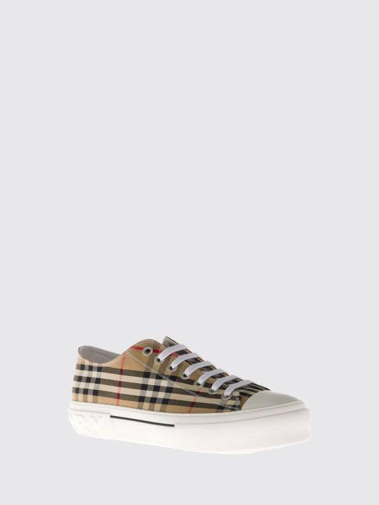 26FW 버버리 빈티지 체크 코튼 스니커즈 8049745 Beige - BURBERRY