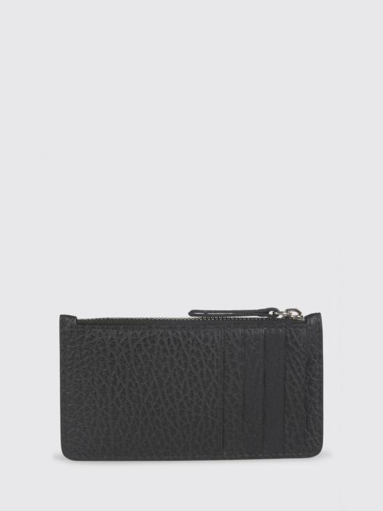 26FW 마르지엘라 스티치 레더 지퍼 카드 홀더 S56UI0143P4455 T8013 Black - MAISON MARGIELA