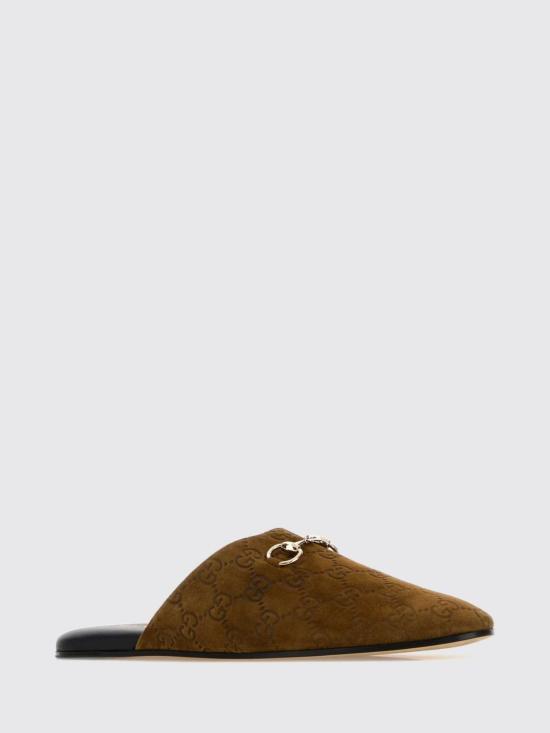 26FW 구찌 홀스빗 스웨이드 뮬 849565AAFQV 2118 Brown - GUCCI