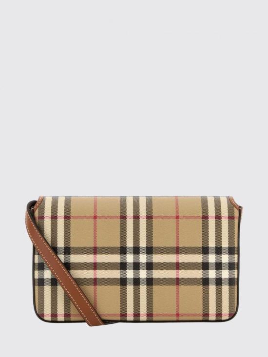 26FW 버버리 햄프셔 체크 숄더백 8109803 Brown - BURBERRY