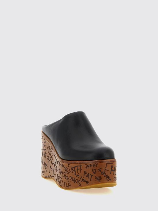 26FW 끌로에 뮬/슬리퍼 CH26A21BYR 001 Black - CHLOE