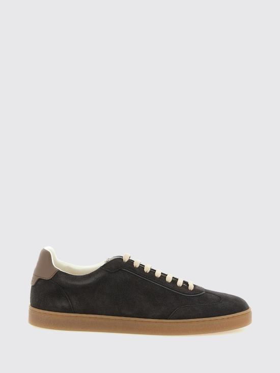 26FW 브루넬로 쿠치넬리 스웨이드 스니커즈 MZUMGLJ336 CLV06 Brown