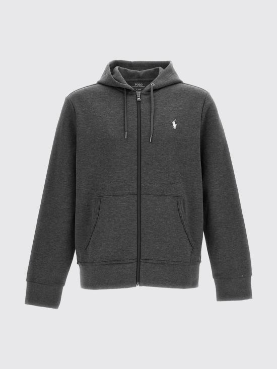 26FW 폴로 랄프로렌 더블 니트 후드 집업 710881517 525 Grey - POLO RALPH LAUREN