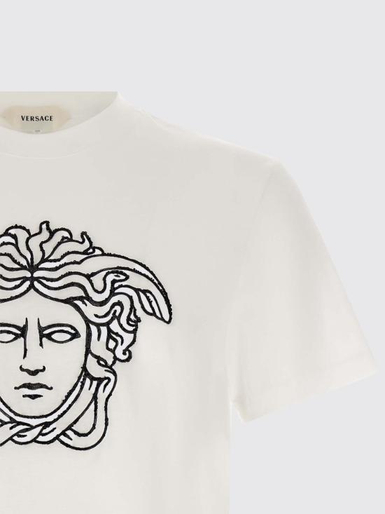 26FW 베르사체 반팔 티셔츠 10264521A18452 1W000 White - VERSACE
