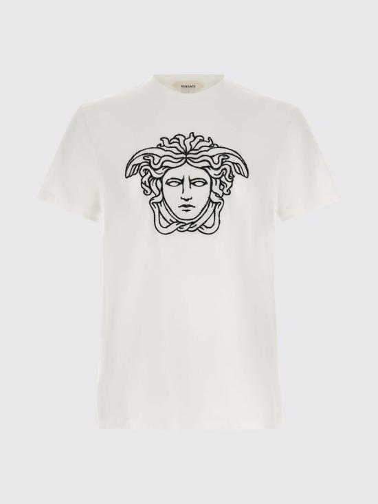 26FW 베르사체 반팔 티셔츠 10264521A18452 1W000 White - VERSACE
