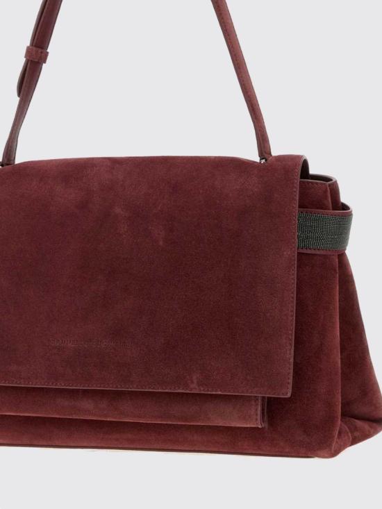 26FW 브루넬로 쿠치넬리 숄더백 MBDLB2816P C4187 Burgundy - BRUNELLO CUCINELLI