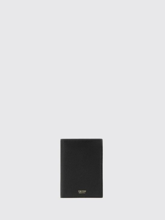 26FW 톰포드 그레인 레더 폴딩 카드 홀더 Y0274LCL158G NAA Black