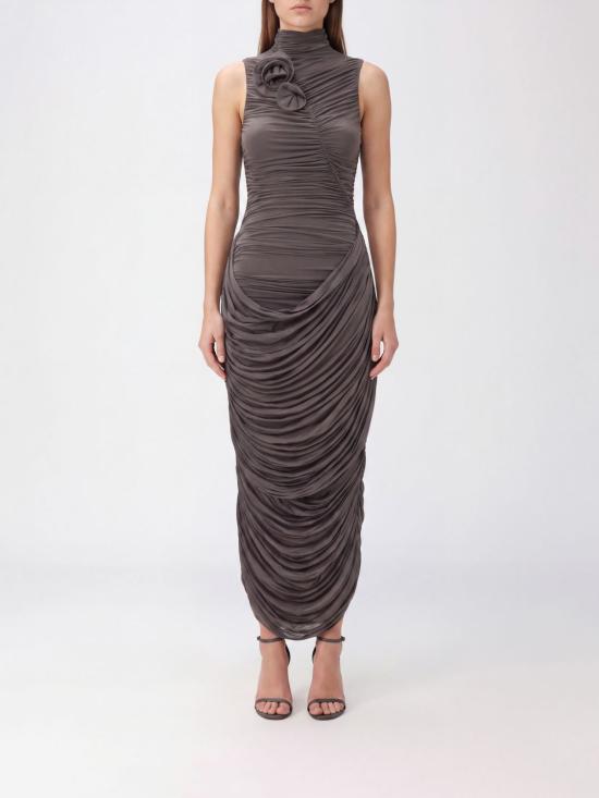 26FW 마그다뷰트림 롱 원피스 381726 Brown