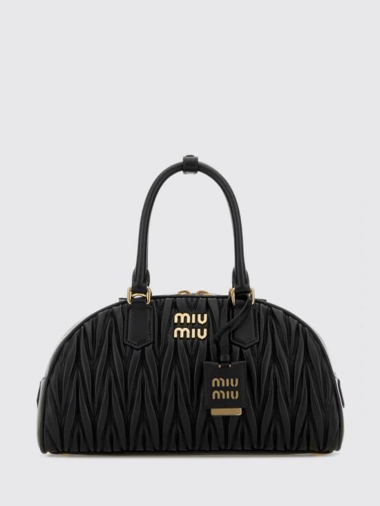 26FW 미우미우 아르카디 탑핸들 토트백 5BB197AN88 F0002 Black