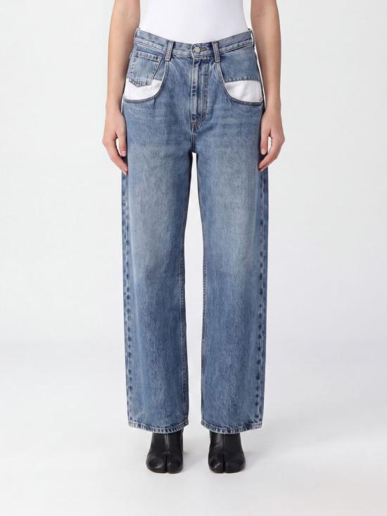 26FW 마르지엘라 컨트래스티드 포켓 스트레이트 진 S51LA0052S30513 470 Denim