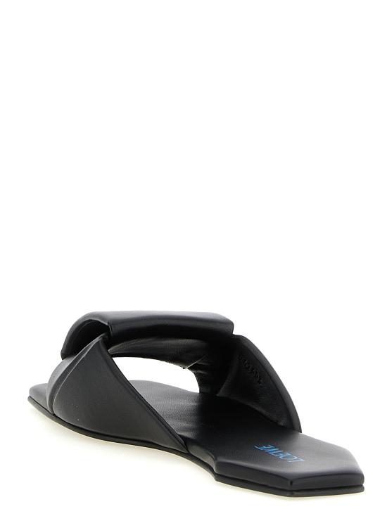 26FW 로에베 오리가미 램스킨 슬라이드 샌들 오리가미 램스킨 슬라이드 샌들 L815465XBD1100 Black - LOEWE