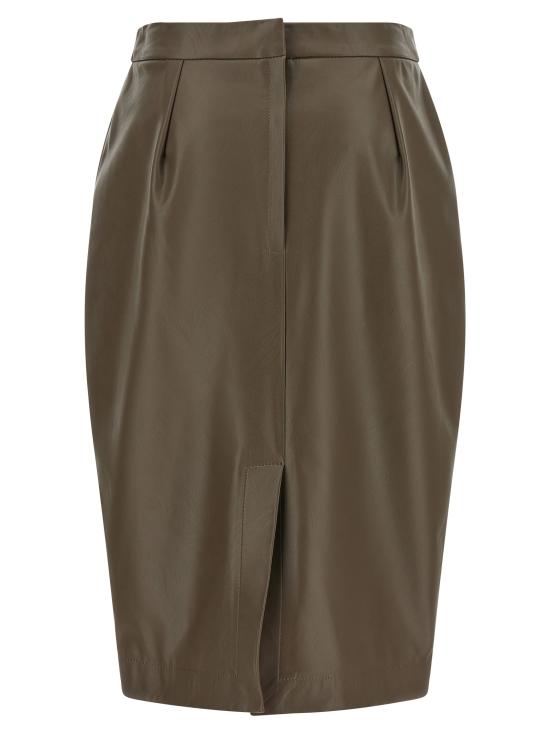 26FW 스텔라 맥카트니 미디 스커트 6301833GU3002801 Brown - STELLA MCCARTNEY
