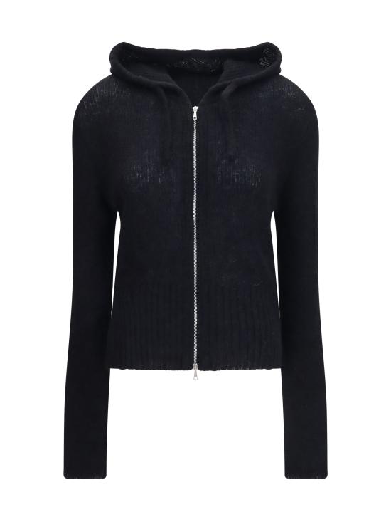 26FW 아워레가시 컴팩트 후드 퍼지 알파카 W4243CB BLACKFUZZY BLACK FUZZY
