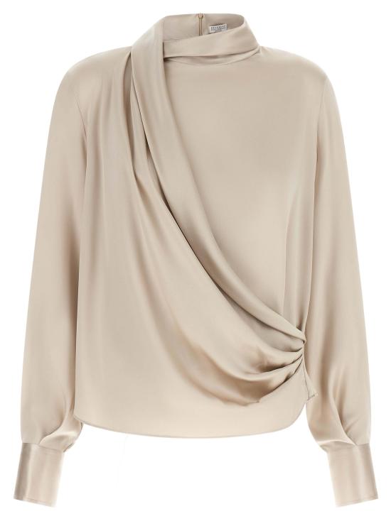 26FW 브루넬로 쿠치넬리 블라우스 BR337723BM BEIGE