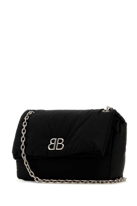  발렌시아가 모나코 미디움 체인 백 7659452AA6C 1000 BLACK - BALENCIAGA