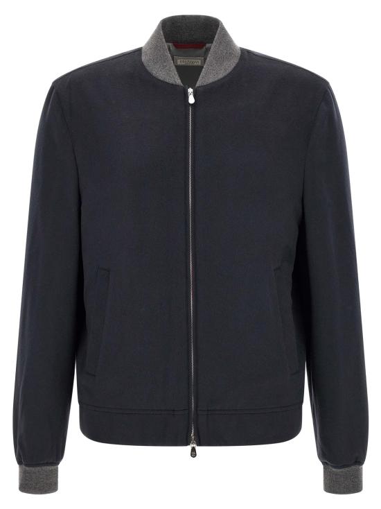 26FW 브루넬로 쿠치넬리 봄버 자켓 BR337507BM NAVY