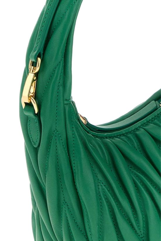 미우미우 마틀라쎄 완더 레더 토트백 5BC125VOOYAN88 F0458 GREEN - MIU MIU