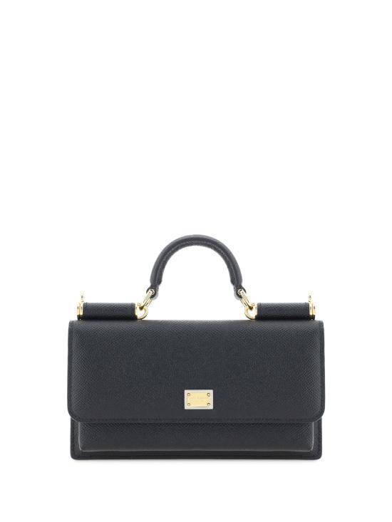 돌체앤가바나 Dauphine-print calfskin 미니백 BI3280A1001 80999 BLACK