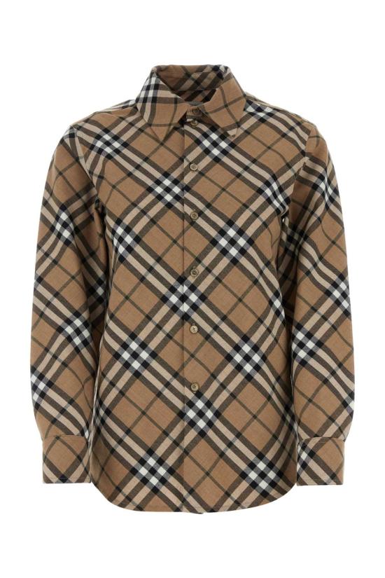 26SS 버버리 체크 울 블렌드 셔츠 8093314 C1202 BEIGE