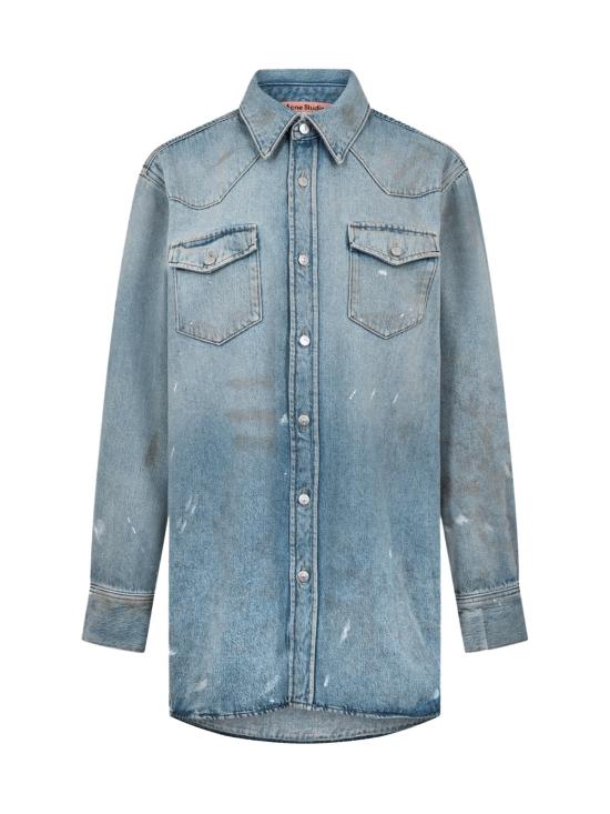 26SS 아크네 스튜디오 데님 셔츠 릴랙스드 핏 CB0070228 BLUE - ACNE STUDIOS