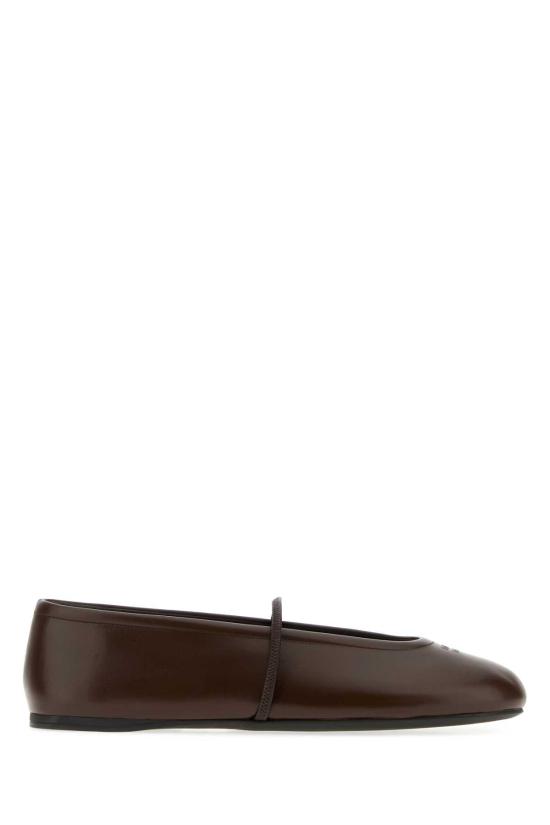 26FW 미우미우 나파 레더 발레리나 플랫 슈즈 5F334EF005070 F0003 BROWN