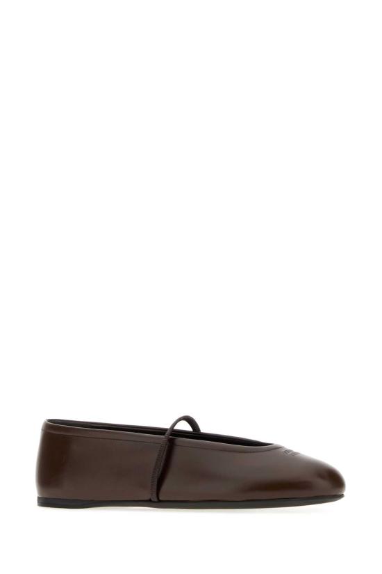 26FW 미우미우 나파 레더 발레리나 플랫 슈즈 5F334EF005070 F0003 BROWN - MIU MIU