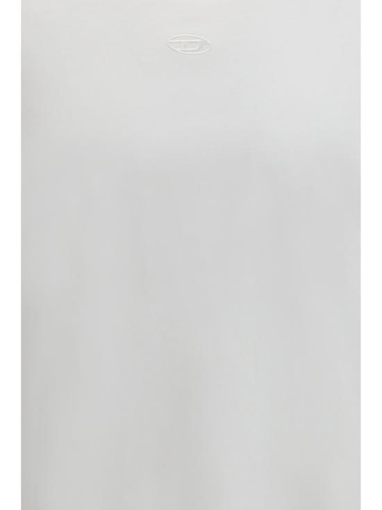  디젤 T-KAUKO 바이커 넥 스트랩 티셔츠 A229820DECG 100 WHITE - DIESEL