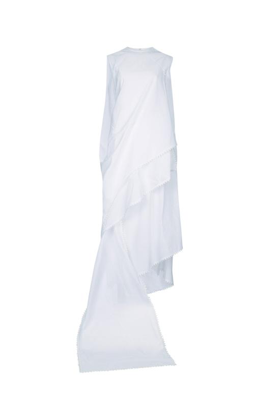 26SS 자크뮈스 트라베르생 레이어드 맥시 드레스 DRW00777AW00777 100 WHITE