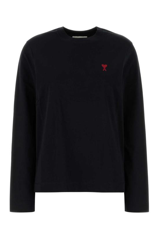 26FW 아미 스몰 하트 로고 롱슬리브 티셔츠 BFUTS235724 001 BLACK