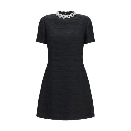 26FW 발렌티노 가라바니 미디 원피스 VA9B3VAKH1A99NUDBB BLACK