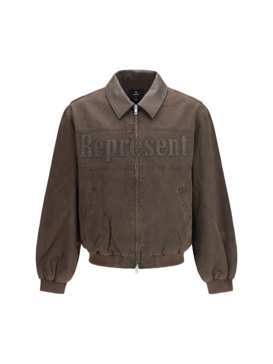26SS 리프레젠트 봄버 자켓 MLM100544 WHISKY BROWN