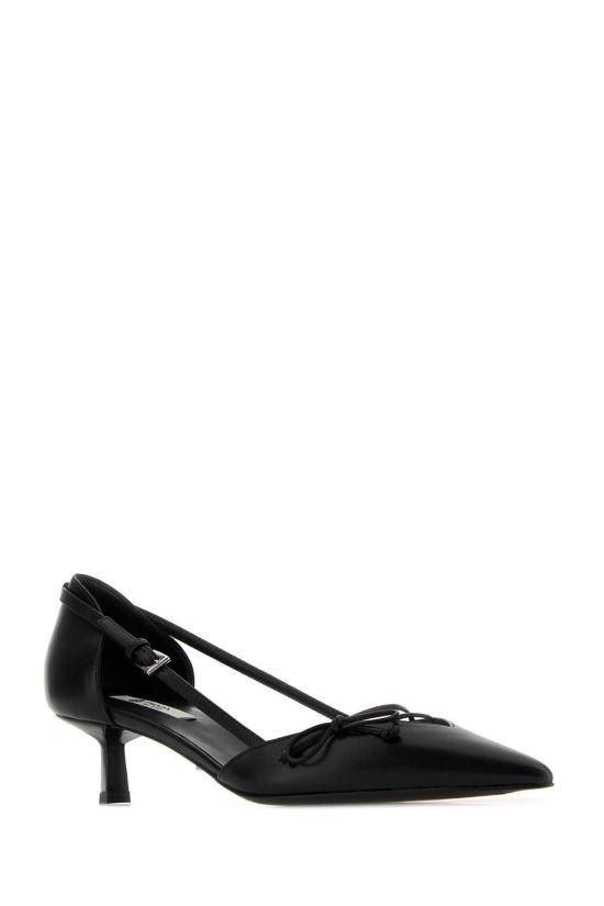 26SS 프라다 오픈 사이드 레더 펌프스 1I442OFB045011 F0002 BLACK - PRADA