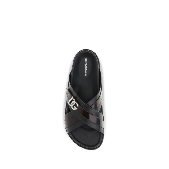 26FW 돌체앤가바나 뮬/슬리퍼 DOA80624A07658S203BB BLACK - DOLCE & GABBANA