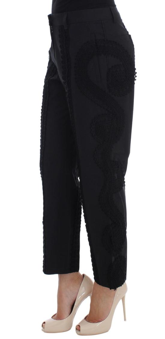  돌체앤가바나 스트레이트 팬츠 SIG20002 BLACK - DOLCE & GABBANA