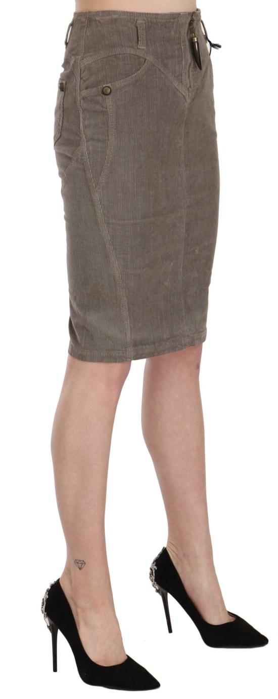  저스트까발리 미디 스커트 PAN70326 GRAY - JUST CAVALLI