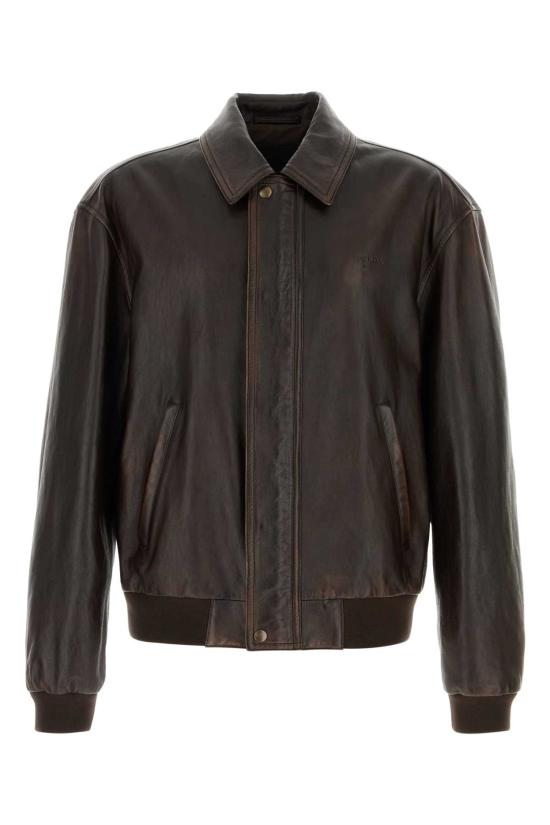 26FW 프라다 가죽 자켓 UPW622SOOO16IL F0003 BROWN