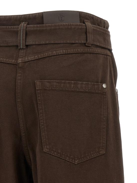 26FW 브루넬로 쿠치넬리 스트레이트 팬츠 BR339598BM BROWN - BRUNELLO CUCINELLI