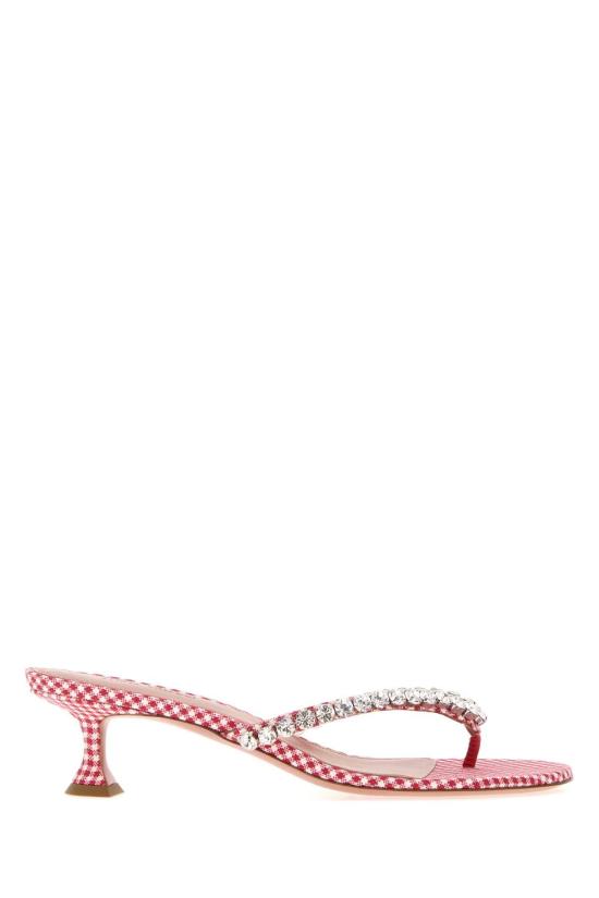 26SS 아미나 무아디 뮬/슬리퍼 GIGITHONG45 RED WHITE