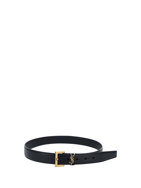  생로랑 카산드라 벨트 스퀘어 버클 스무스 레더 634437BOO0W 1000 BLACK - SAINT LAURENT