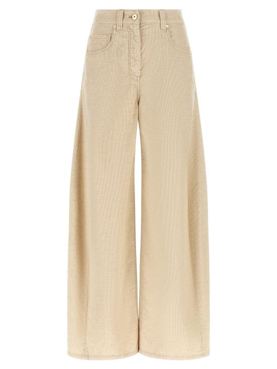26FW 브루넬로 쿠치넬리 스트레이트 팬츠 BR336445BM BEIGE