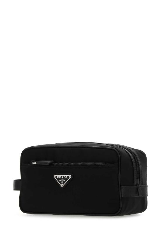  프라다 리나일론 앤 사피아노 레더 트래블 파우치 2NA8192DMH F0002 BLACK - PRADA