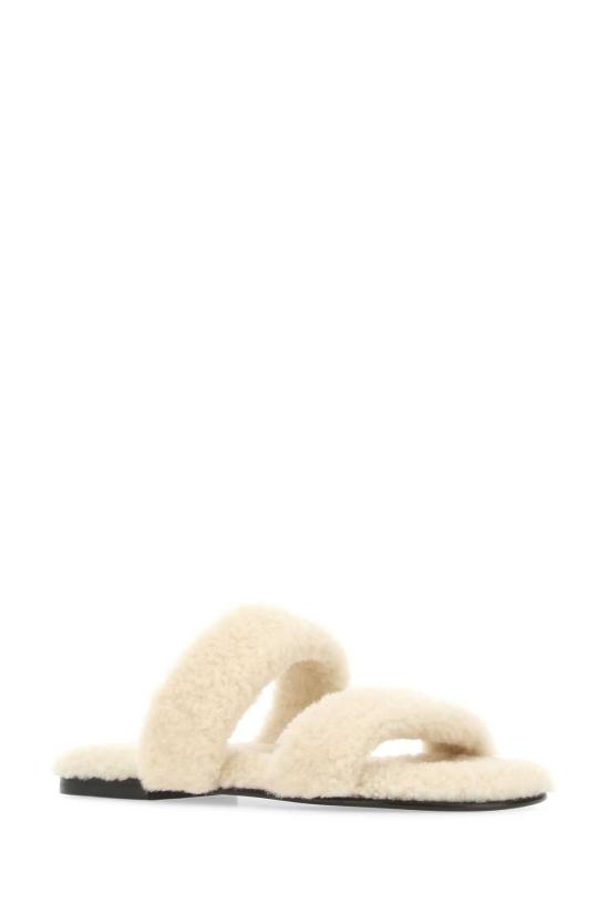  생로랑 블리치 셔링 뮬 711242AAAUC 2634 IVORY - SAINT LAURENT