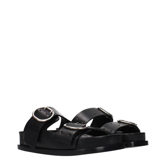  질샌더 뮬/슬리퍼 JI15531638096137BT BLACK - JIL SANDER