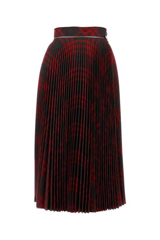  버버리 미디 스커트 8093004 C1205 RED - BURBERRY