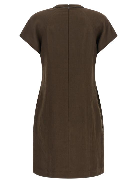 26SS 브루넬로 쿠치넬리 미디 원피스 BR336286BM BROWN - BRUNELLO CUCINELLI