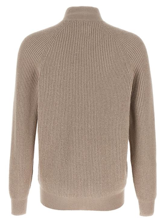 26SS 브루넬로 쿠치넬리 집업 니트 BR302990BM BEIGE - BRUNELLO CUCINELLI