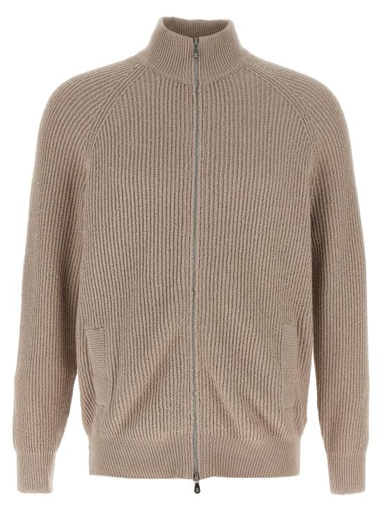 26SS 브루넬로 쿠치넬리 집업 니트 BR302990BM BEIGE
